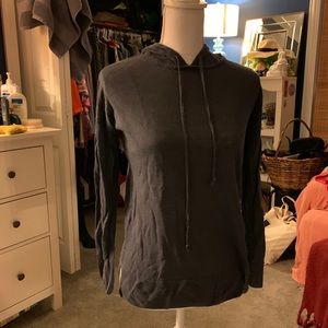 Charcoal pullover hoodie! Thin fabric!